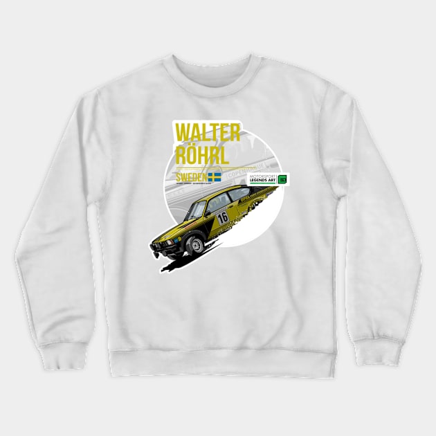 Walter Rohrl 1976 Sweden Crewneck Sweatshirt by stevenmsparks